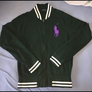 Ralph Lauren Men’s Letterman/Varsity zip sweater